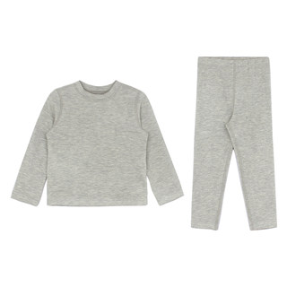 Big ear elephant girls solid color home clothes autumn clothes autumn pants set winter new baoer thick warm pajamas bottoming