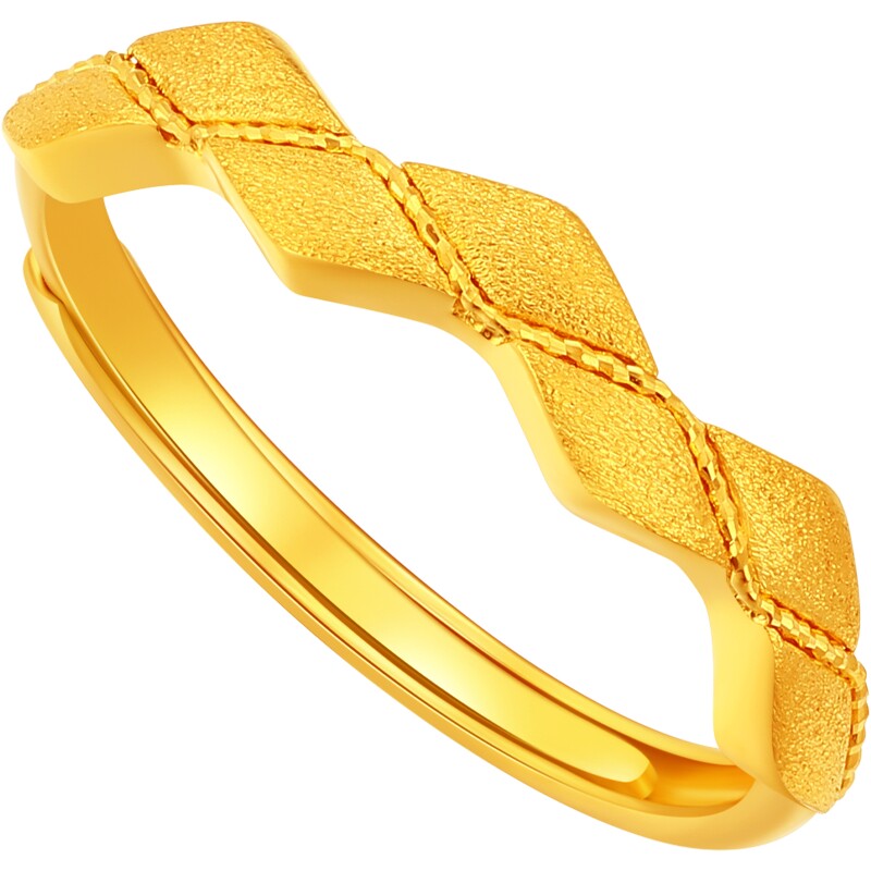 Trendy Acer Royal Gold Ring Pure Gold 5G Women's Ring Plain Ring Fashion Aperture Birthday Gift Pricing