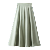 Retro simple skirt for women spring and autumn new high-waist drape suit skirt covering the crotch and slimming mid-length a-line umbrella skirt