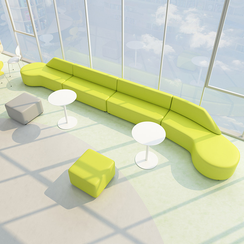 Company sample house exhibition center rest waiting area simple modern business creative special-shaped fabric leisure office sofa combination