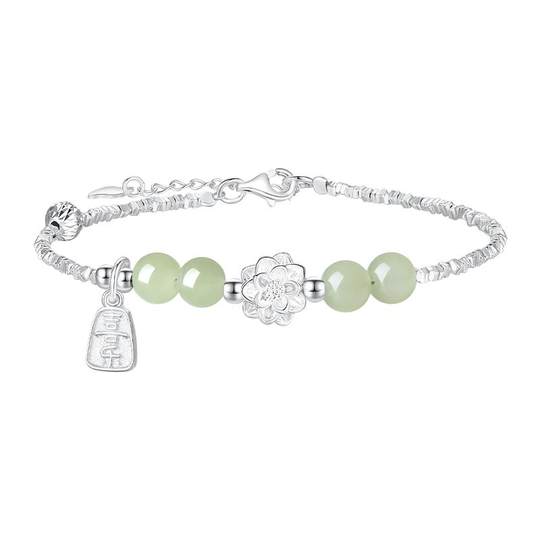 Chow Tai Sang Broken Silver Luck Bracelet
