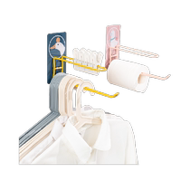 Edo clothes hanger storage rack clothes hanger organizer rack foldable punch-free balcony hook for clothespins