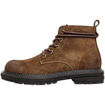 Retro style yellow brown martin boots mid-high top shoes