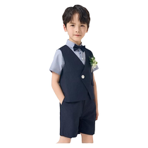 Boys suits spring and summer small host suits flower girl dresses handsome British childrens catwalk costumes