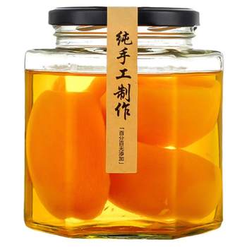Hexagonal hexagonal glass sealed honey bottle lemon paste