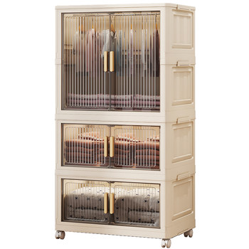 Thickened plastic clothes hanging storage cabinet children's wardrobe