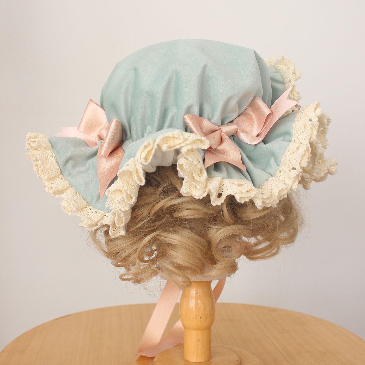 Handmade teddy bear doll hat, new style, lolita style, cute baby hat with bear ears, Lolita doll feel.