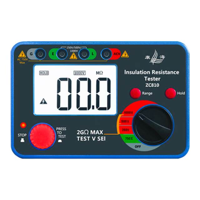 New energy vehicle insulation resistance tester ZC810 digital display megohmmeter insulation resistance 250V500V1000V