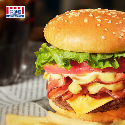 【曼可顿】汉堡胚面包220g*3包