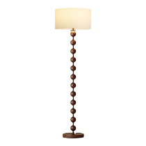 Mori Zhong antique style walnut color living room floor lamp French retro atmosphere high-end bedroom study bedside vertical