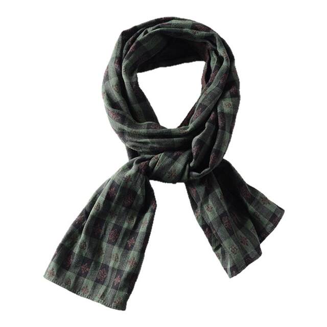 Japanese pure cotton scarf double-sided plaid