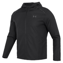 Under Armor woven jacket mens hooded casual sportswear summer running assault mountaineering windproof and water-repellent jacket