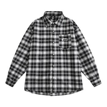 Manyston american casual thin long-sleeved shirt