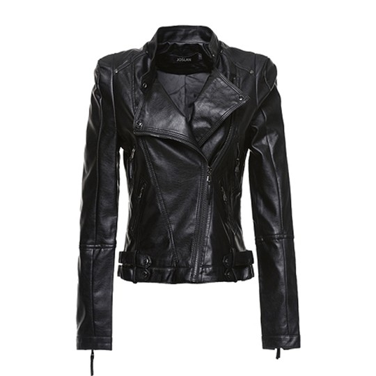 品质保证皮衣女短款水洗pu皮夹克2025春秋长袖修身机车皮衣外套女