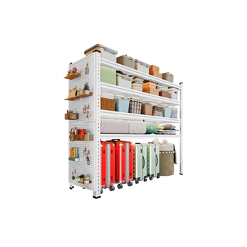 White hole plate storage rack shelf household multi-layer floor-standing storage balcony storage rack basement storage rack