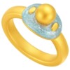 Trendy Acer fun pacifier gold pendant solid gold ring BB ring hard gold show big gilt color first birthday gift