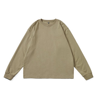 日系潮流新款纯棉长袖T恤男宽松大码内搭男装上衣休闲纯色打底衫