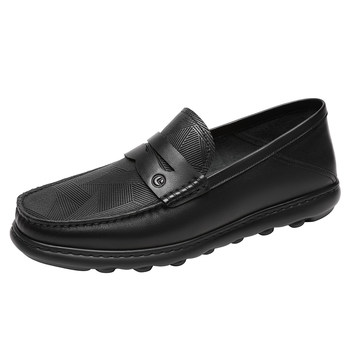 Goldlion slip-on non-slip cushioning casual leather shoes