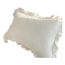 Princess Style 40s Washed Cotton Pillowcases Pair 48x74 Cotton Pillowcases Single Pillow Core Liner Cover White