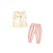 Girls Suit Summer Clothes 2024 New Fashionable Baby Girl Vest Childrens Pants Summer Childrens Clothes Two-piece Set