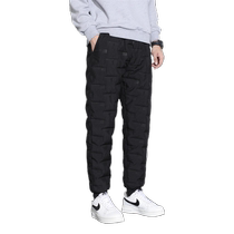 Down cotton trousers for men in autumn and winter loose plus fat plus size plus velvet for fat men warm outer wear leggings casual long trousers