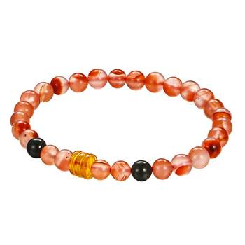 Sichuan southern red beeswax and field jade colored bracelets