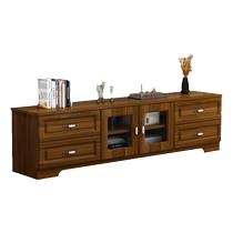 Solid wood TV cabinet modern minimalist living room home storage storage cabinet integrated new Chinese style 2023 new side cabinet