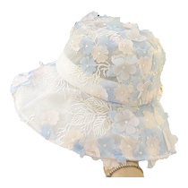 Day Ensemble Petals Fisherman Cap Woman Thin summer ins Wind out of the Korean version breathable sunscreen net red large peak pelvic hat
