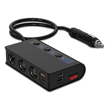 Car charger fast charging one to three cigarette lighter car charging source conversion plug car 12v24v plug heating pad