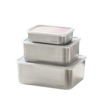 (Self-operated) LOCK&LOCK stainless steel crisper refrigerator storage box with lid food box household packaging box