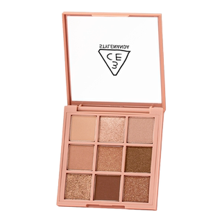 3ce three xiyu nine color eyeshadow plate nine grid orange brown