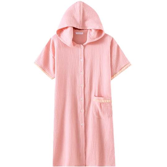 纯棉夏季薄浴裙浴巾家用女可穿可裹吸水全棉纱布大人浴袍男女同款