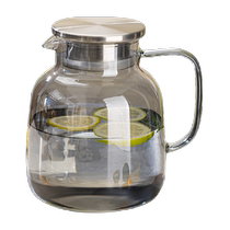 Зелёный Жаростойкий Стеклянный Клёвый Чайник Дым Серый Холодный Чайник 1800мл Домашний Светло Лакомый Цветочный Чайник Большой Вместимости