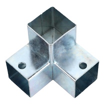 Square pipe connection welding-free universal fixings buckle accessories straight-through tee iron pipe galvanized guardrail connection