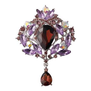 Other european and american alloy women's water drop pendant brooches are versatile