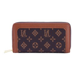 2026 New Style Spliced Long Wallet for Women with Double Zipper, Letter Print, Large Capacity Card Wristlet Bag That Can Hold a Phone