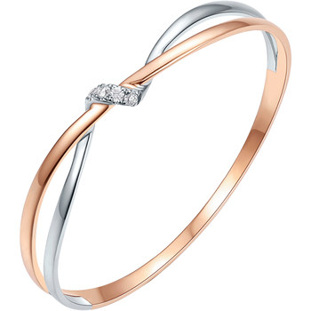 Saturday blessing two-color 18k gold intertwined ring for women diamond color gold ring ring bracelet bracelet bright holiday gift