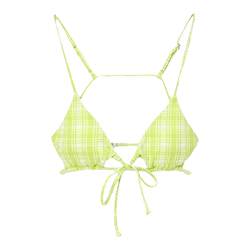 Limone2024 Spring Hollow Bow Decorated Suspension Split Swimsuit Women's Small Breast Girly Vacation Bikini