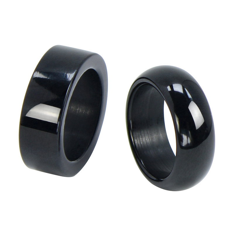 Natural Hetian jade black jade ring black jade ring