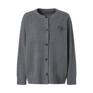 商场同款 摩萨克春纯绵羊毛毛线绣毛针织开衫外套上衣女