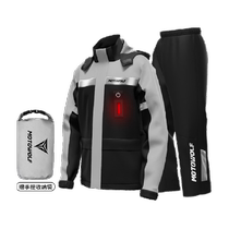 Modo Wolf Motorcycle Raincoat and Rain Pants Set Split Cycling Suit Mens Motorcycle Full Body Anti-Heavy Rain Rain Suit Poncho