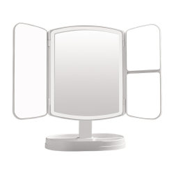 Make -up mirror LED LED lighting makeup light desktop folding charging shell mirror with light double opening door beauty mirror