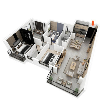 Shanghai old renovation and renovation indoor second-hand house home construction team full package renovation design renderings