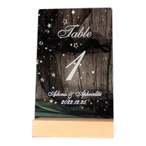 Transparent acrylic table card custom wedding banquet table preparation wedding goodies wedding seat card guest name tag sign-in table