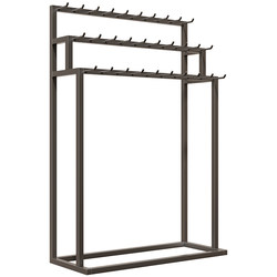 Belt Display Rack, Multi-Functional Clothing Store Belt, Bag, and Tie Display Island, Multi-Layer Floor-Standing Display Cabinet, Clothes Rack