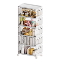 Entreprendre des collations de larmoire de rangement armoire Stratified Shelf Dorm Room Living Room Bedroom Kitchen Removable Little Stroller Storage Rack