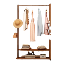 Guidian solid wood coat rack full body fitting mirror integrated clothes rack removable clothes rack floor-standing bedroom storage rack