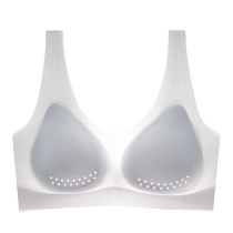 Catman seamless underwear for women with large breasts showing small breasts ice silk large size beautiful back vest all-in-one bra summer thin style
