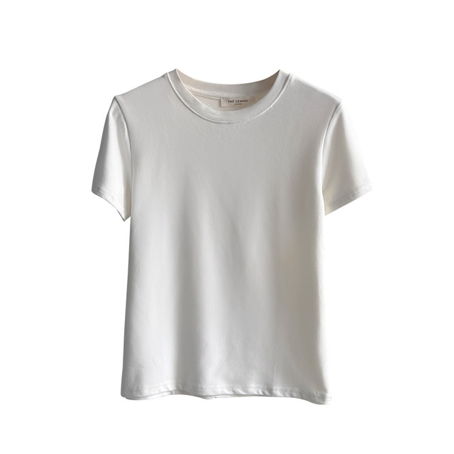 Korean new solid color loose short-sleeved women