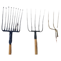 Large Grass Fork Iron Fork Multi-Strand Fork Manure Fork Forked Fork Agricultural Fork Four Teeth Five Teeth Six Teeth Fork Steel Fork Solid Big Fork